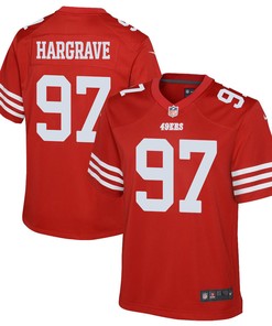 Javon Hargrave 97 San Francisco 49ers Youth Game Jersey - Scarlet