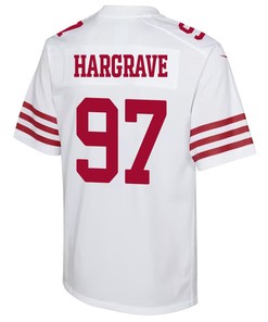 Javon Hargrave 97 San Francisco 49ers Youth Game Jersey - White