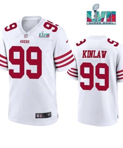 Javon Kinlaw 99 San Francisco 49Ers Super Bowl LVII Men Game Jersey- White
