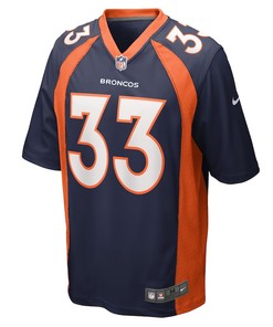 Javonte Williams 33 Denver Broncos Home Game Player Jersey - Navy