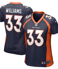 Javonte Williams 33 Denver Broncos Women's Home Game Jersey - Navy