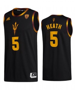 Jay Heath 5 Arizona State Sun Devils Black Jersey College Basketball