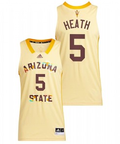 Jay Heath 5 Yellow Arizona State Sun Devils 2022 Basketball Honoring Black Excellence Jersey