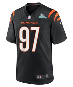Jay Tufele 97 Cincinnati Bengals Super Bowl LVII Champions Men Game Jersey - Black