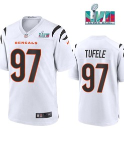 Jay Tufele 97 Cincinnati Bengals Super Bowl LVII Men Game Jersey