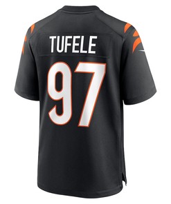 Jay Tufele Cincinnati Bengals Game Player Jersey - Black