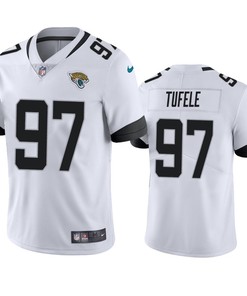 Jay Tufele Jacksonville Jaguars 97 White Vapor Limited Jersey