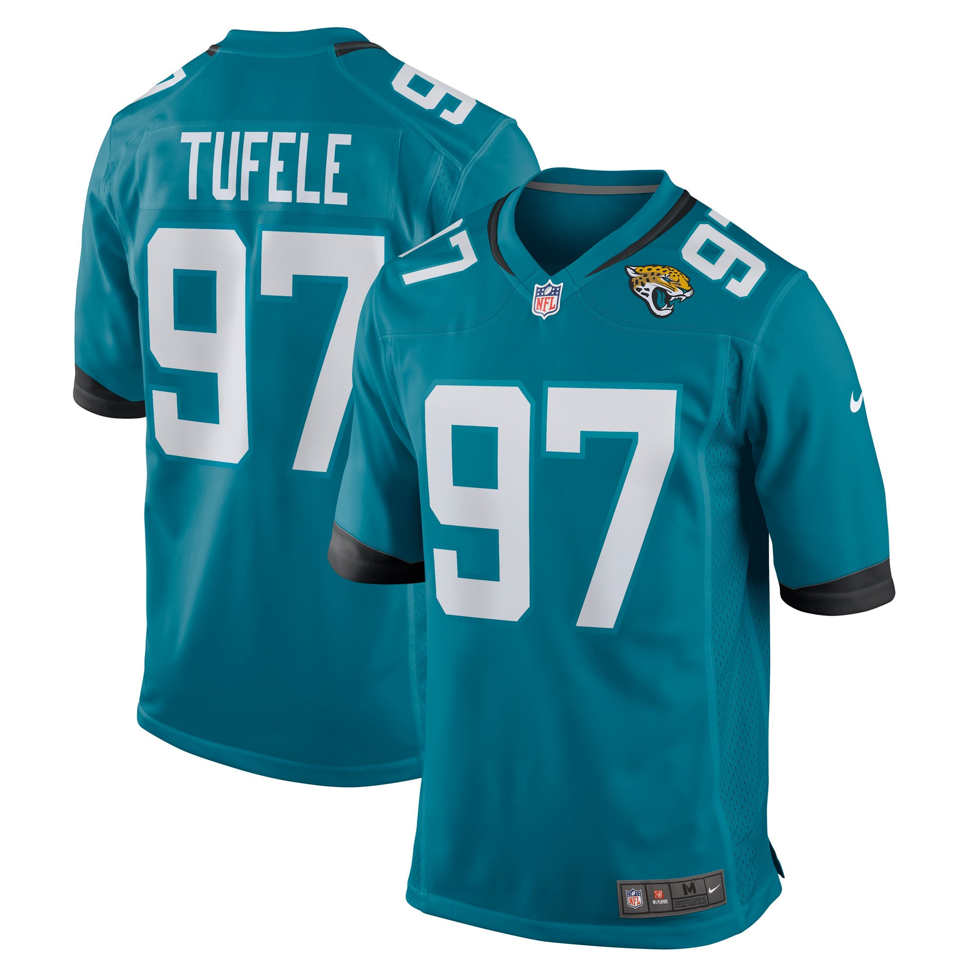 Jay Tufele Jacksonville Jaguars Game Jersey - Teal Nfl