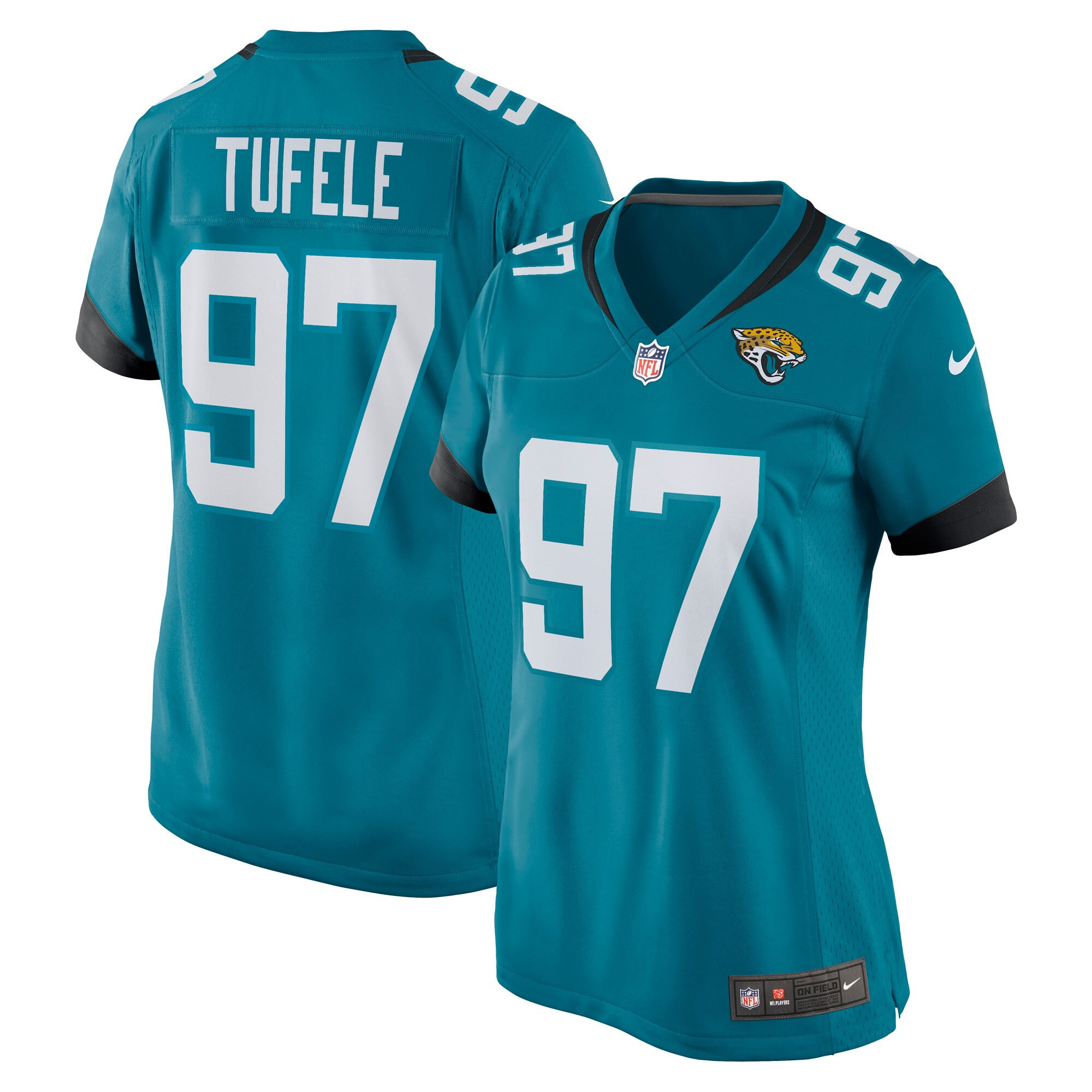 Jay Tufele Jacksonville Jaguars Womens Game Jersey - Teal Nfl
