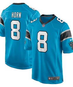 Jaycee Horn 8 Carolina Panthers Game Jersey - Blue