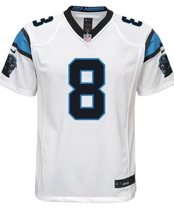 Jaycee Horn 8 Carolina Panthers Youth Game Jersey - White