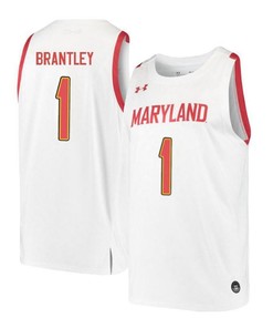 Jaylen Brantley 1 Maryland Terrapins Retro Basketball Men Jersey - White