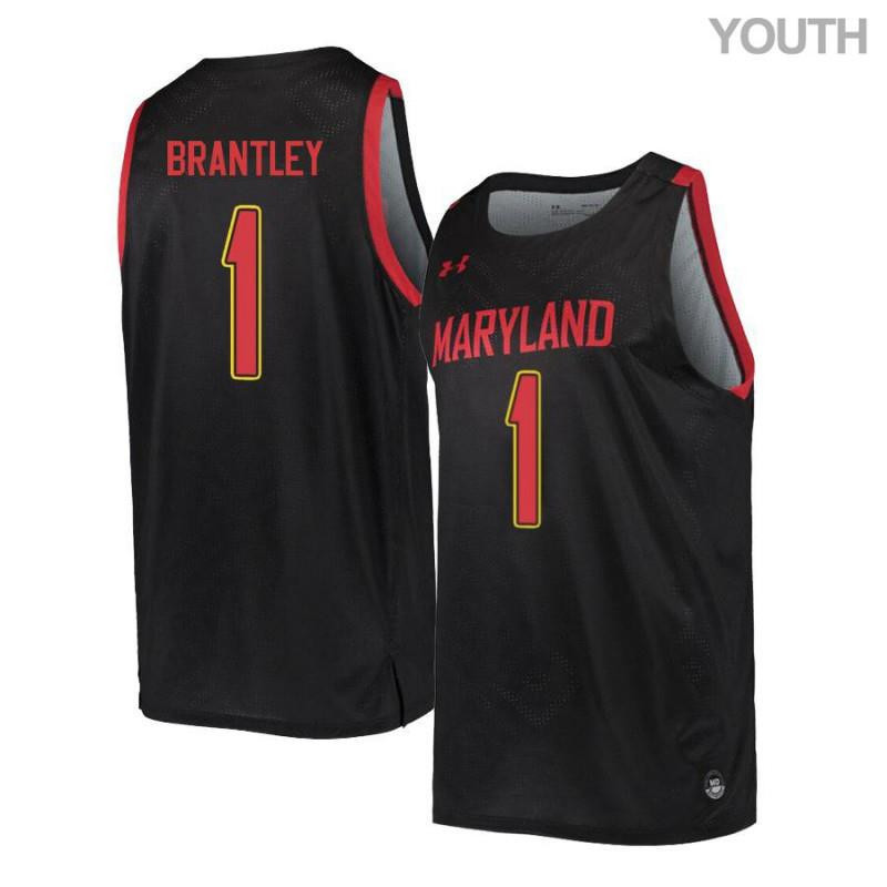 Jaylen Brantley 1 Maryland Terrapins Retro Basketball Youth Jersey - Black