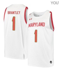 Jaylen Brantley 1 Maryland Terrapins Retro Basketball Youth Jersey - White