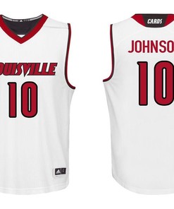 Jaylen Johnson 10 Louisville Cardinals College Basketball Men Jersey - White