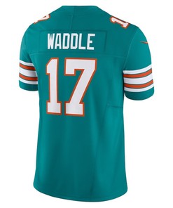 Jaylen Waddle 17 Miami Dolphins Vapor F.U.S.E. Limited Alternate 1 Jersey - Aqua