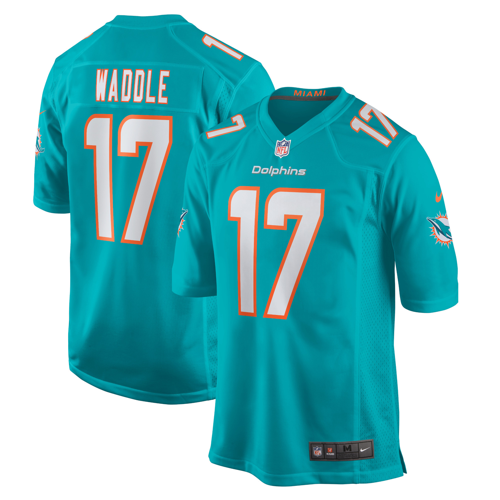 Jaylen Waddle Miami Dolphins 2021 Nfl Draft First Round Pick Game Jersey - Aqua Nfl