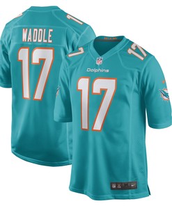 Jaylen Waddle Miami Dolphins Game Player Jersey Aqua Nfl