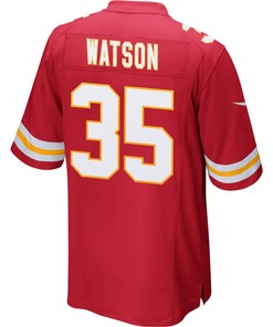 Jaylen Watson 35 Kansas City Chiefs Super Bowl LVII Champions 3 Stars Men Game Jersey - Red