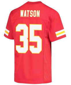 Jaylen Watson 35 Kansas City Chiefs Super Bowl LVII Champions 3 Stars Youth Game Jersey - Red
