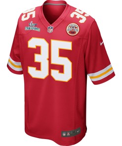Jaylen Watson 35 Kansas City Chiefs Super Bowl LVII Champions Men Game Jersey - Red