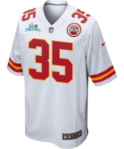 Jaylen Watson 35 Kansas City Chiefs Super Bowl LVII Champions Men Game Jersey - White
