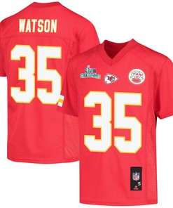 Jaylen Watson 35 Kansas City Chiefs Super Bowl LVII Champions Youth Game Jersey - Red