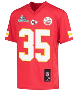 Jaylen Watson 35 Kansas City Chiefs Super Bowl LVII Champions Youth Game Jersey - Red