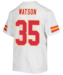 Jaylen Watson 35 Kansas City Chiefs Super Bowl LVII Champions Youth Game Jersey - White
