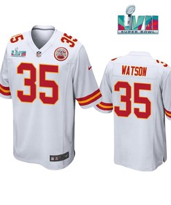 Jaylen Watson 35 Kansas City Chiefs Super Bowl LVII White Men Game Jersey