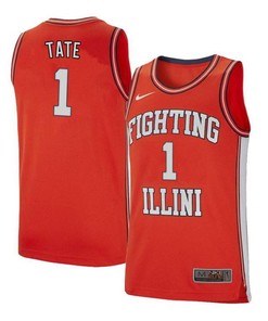 Jaylon Tate 1 Illinois Fighting Illini Retro Elite Basketball Men Jersey - Orange