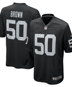 Jayon Brown 50 Las Vegas Raiders Game Jersey - Black