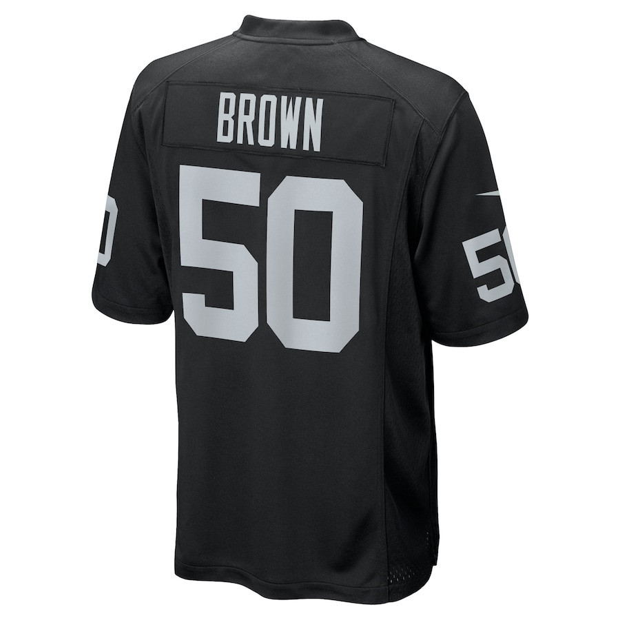 Jayon Brown 50 Las Vegas Raiders Game Jersey - Black