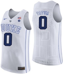 Jayson Tatum 0 Duke Blue Devils College Basketball Player Performance Men Jersey - White