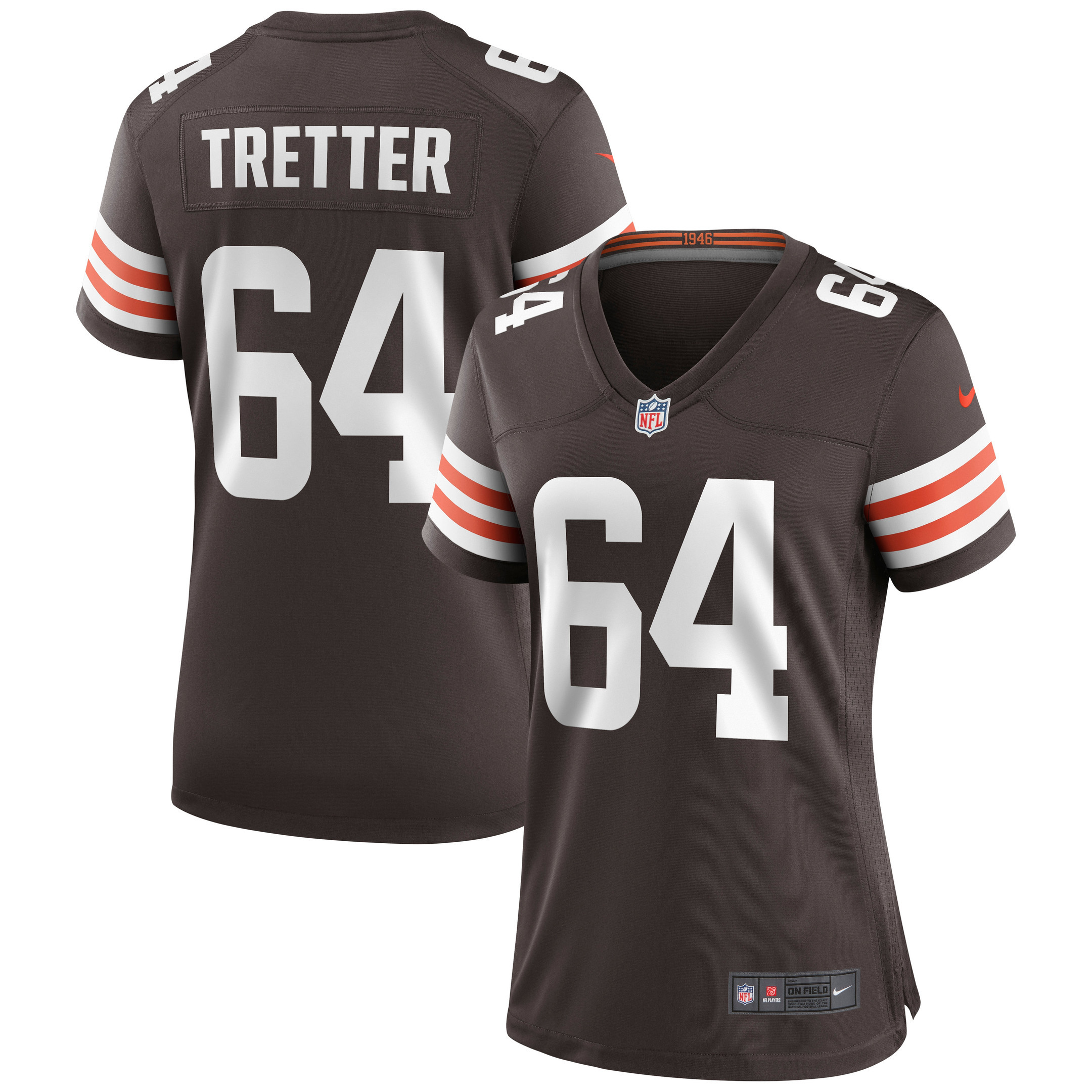 J.c. Tretter Cleveland Browns Womens Game Jersey - Brown Nfl
