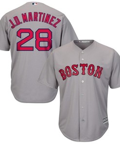 J.d. Martinez Boston Red Sox Road Official Cool Base Player Jersey - Gray