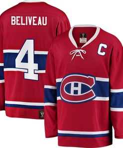 Jean Beliveau Montreal Canadiens Fanatics Branded Premier Breakaway Retired Player Jersey - Red Nhl