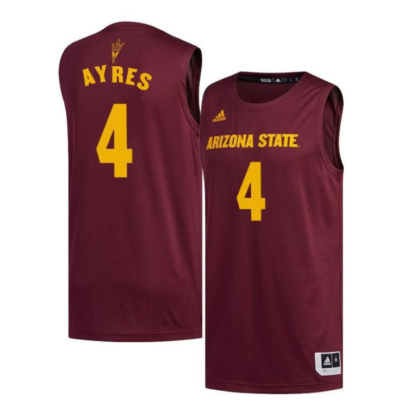 Jeff Ayres 4 Arizona State Sun Devils Basketball Men Jersey - Maroon