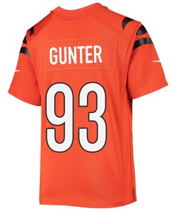 Jeff Gunter 93 Cincinnati Bengals Super Bowl LVII Champions Youth Alternate Game Jersey - Black