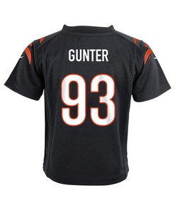 Jeff Gunter 93 Cincinnati Bengals Super Bowl LVII Champions Youth Game Jersey - Black