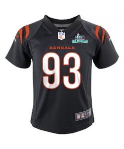 Jeff Gunter 93 Cincinnati Bengals Super Bowl LVII Champions Youth Game Jersey - Black