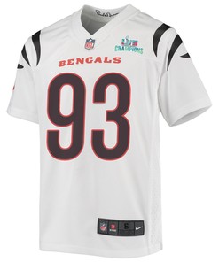 Jeff Gunter 93 Cincinnati Bengals Super Bowl LVII Champions Youth Game Jersey - White
