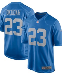 Jeff Okudah Detroit Lions Game Player Jersey - Blue Nfl