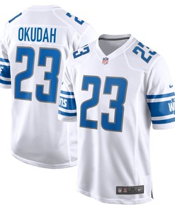 Jeff Okudah Detroit Lions Game Player Jersey White Nfl