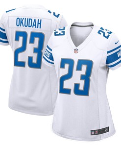 Jeff Okudah Detroit Lions Womens Game Jersey - White Nfl