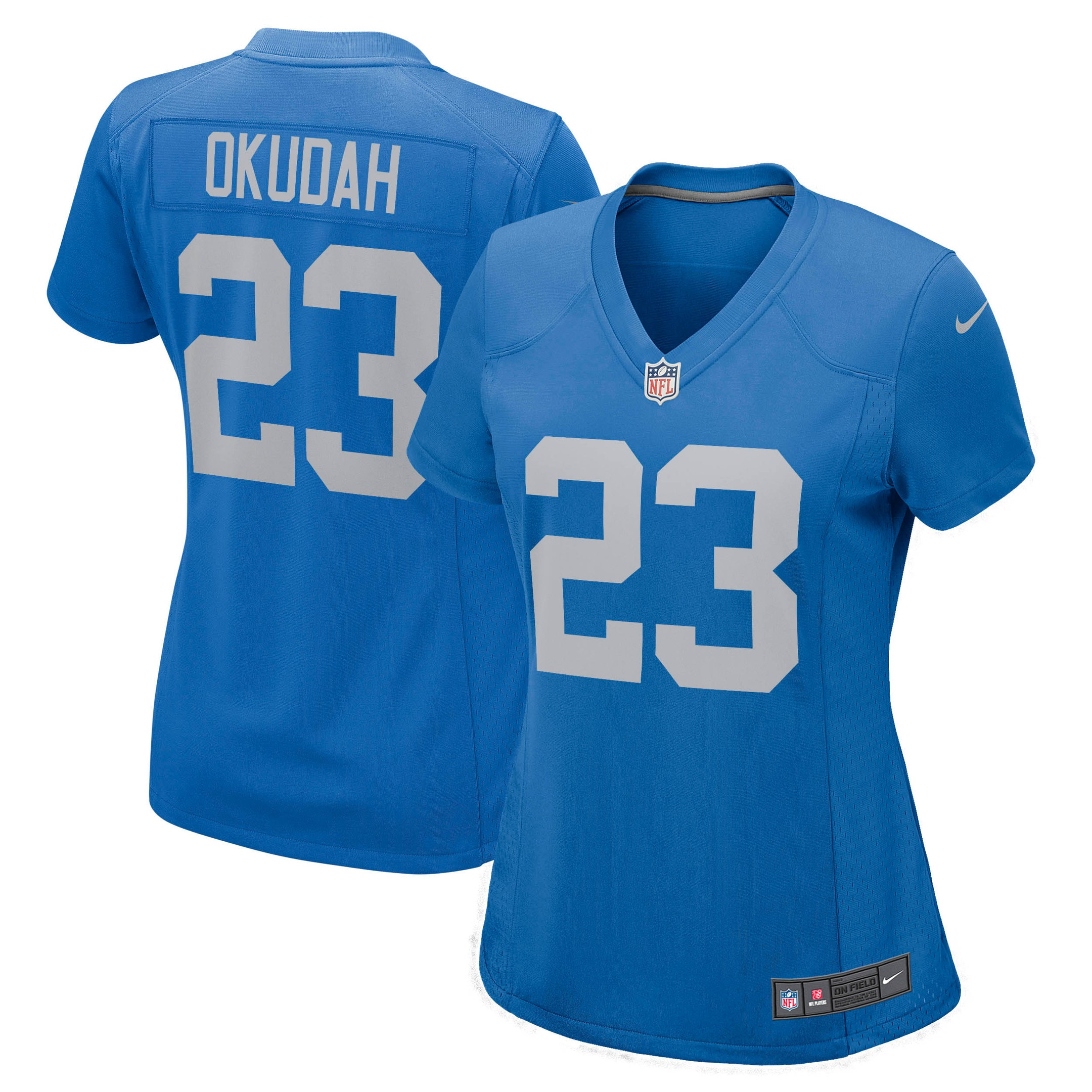 Jeff Okudah Detroit Lions Womens Game Player Jersey - Blue Nfl