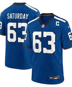 Jeff Saturday 63 Indianapolis Colts Indiana Nights Alternate Game Men Jersey - Royal