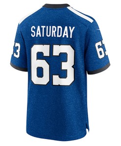 Jeff Saturday 63 Indianapolis Colts Indiana Nights Alternate Game Men Jersey - Royal