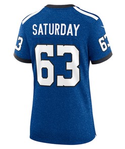 Jeff Saturday 63 Indianapolis Colts Indiana Nights Alternate Game Women Jersey - Royal