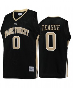 Jeff Teague 0 Wake Forest Demon Deacons Black Jersey College Basketball Retro